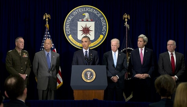 Barack Obama, Joseph Dunford, Jeh Johnson, John Kerry, Joe Biden, John Brennan