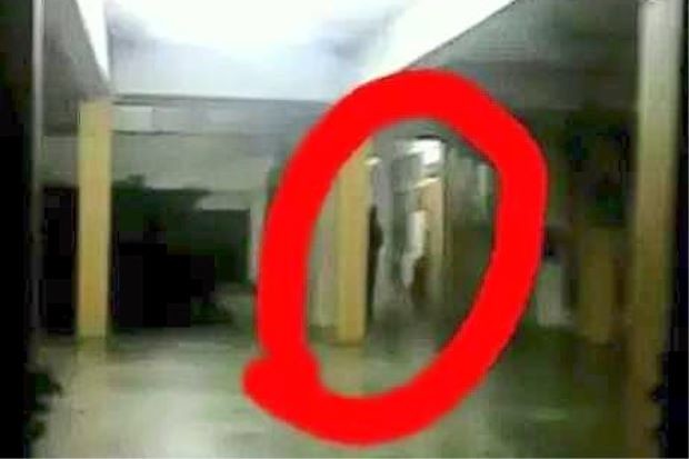 Mysterious sight: A figure, supposedly of the apparition, caught on camera by one of the school’s students PHOTO COURTESY OF THE STAR ONLINE/ASIA NEWS NETWORK