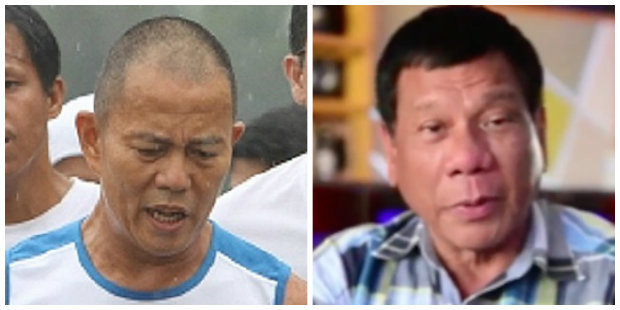 Fr. Robert Reyes and Davao City Mayor Rodrigo Duterte. INQUIRER FILE PHOTOS