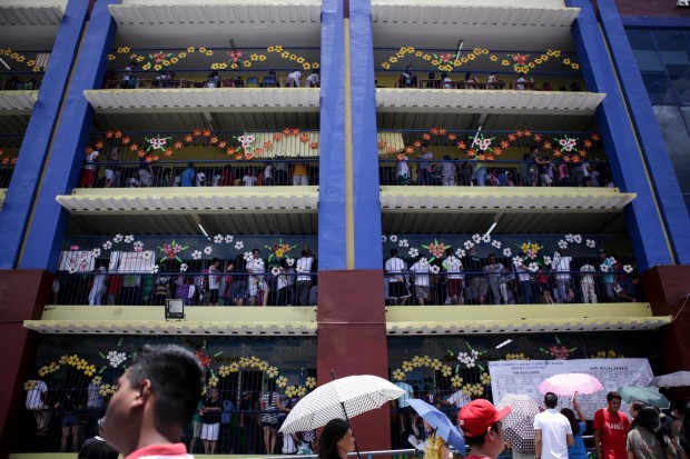 The facade of one of the crowded election venues in Metro Manila. Photo by Tristan Tamayo/INQUIRER.net