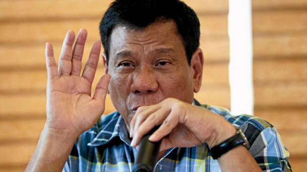 Presumptive president-elect Rodrigo Duterte. MARIANNE BERMUDEZ/INQUIRER FILE PHOTO