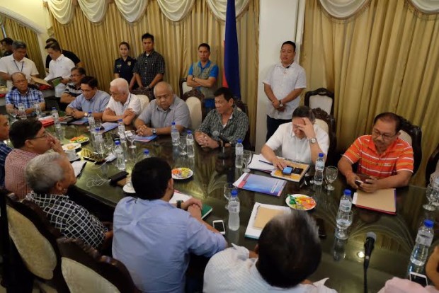 President-elect Rodrigo Duterte's first cabinet meeting. Photo courtesy of Davao City Mayors Office