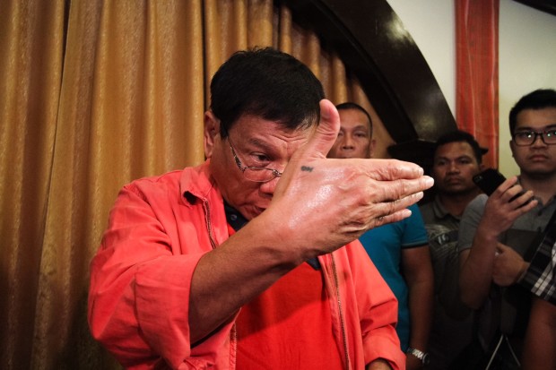 President Rodrigo Duterte. KARLOS MANLUPIG/INQUIRER MINDANAO FILE PHOTO
