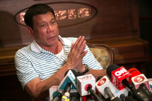 Philippines' president-elect Rodrigo Duterte  AFP FILE PHOTO 