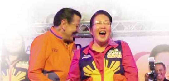 Manila Mayor Joseph Estrada and San Juan Mayor Guia Gomez.