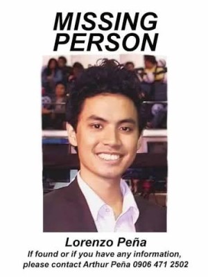 The search for missing 22-year-old call center agent Lorenzo Peña tragically ends with the discovery of his body in a Makati building basement. (Photo courtesy of the Peña family.)