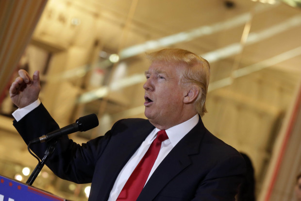 FILE - In this May 31, 2016 file photo, Republican presidential candidate Donald Trump speaks in New York. Trump is getting increasing attention for his abusive stance toward judges as well as his professed disregard for the rule of law, the Constitution and separation of powers.  (AP Photo/Richard Drew, File)