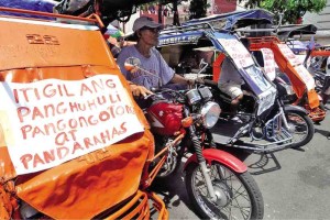 Pedicabs and tricycles, which are sometimes called kuliglig in Metro Manila. (INQUIRER FILE PHOTO by Richard Reyes)