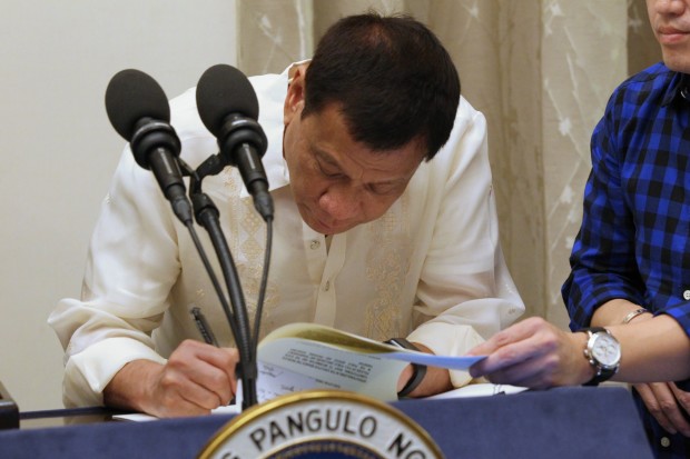 President Rodrigo Duterte for signing the executive order on Freedom of Information. PHOTOS FROM MARO-PCOO