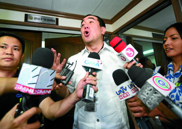 Comelec Chairman Andres Bautista. INQUIRER FILE PHOTO/ MARIANNE BERMUDEZ