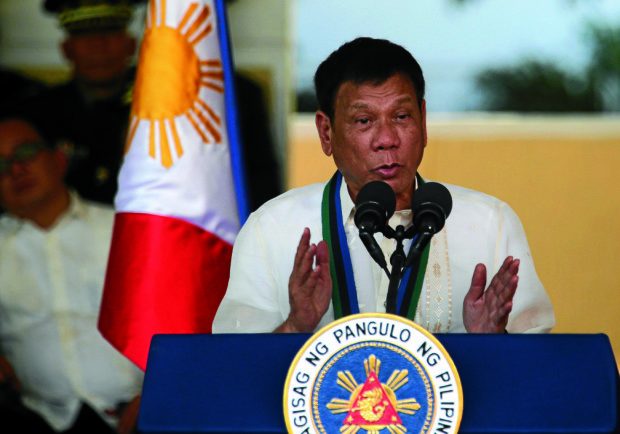 President Rodrigo Roa Duterte.  INQUIRER FILE PHOTO/JOAN BONDOC