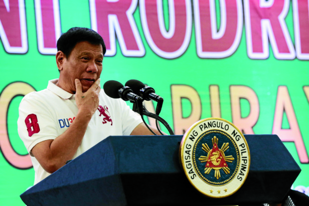 President Rodrigo Roa Duterte.  PPD/Rene B.Lumawag