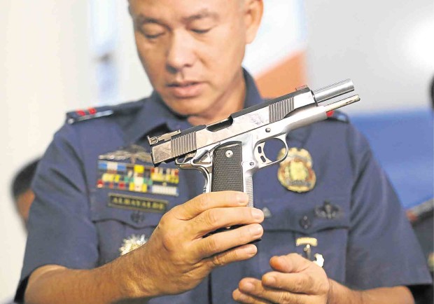 Authorities have also recovered the pistol Tanto used to kill a biker in the July 25 incident in Quiapo, Manila. MARIANNE BERMUDEZ