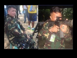Facebook photos of Vhon Martin Tanto as a military reservist. (RADYO INQUIRER FILE PHOTO from Mr. Tanto's Facebook page)