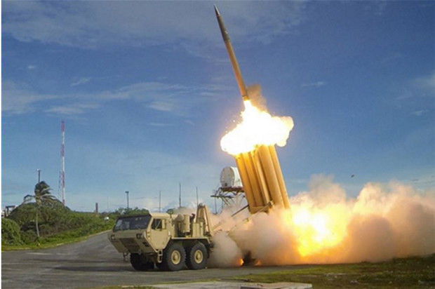 North Korea is threatening 'physical action' once the US and South Korea deploy the Terminal High-Altitude Area Defense (THAAD) anti-missile system (picture). US DEPARTMENT OF DEFENSE / LOCKHEED MARTIN PHOTO