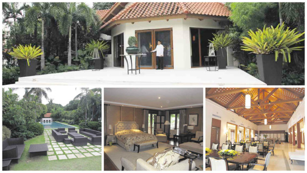 DREAM HOUSE Despite initial reservations, President Duterte has decided to take up official residence at Bahay Pangarap (top), where then President Benigno Aquino III used to live. From left: the pool, the master bedroom and the dining hall FILE PHOTOS