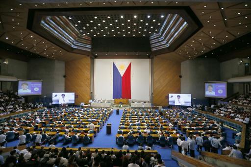 The 17th Philippine Congress opens its session Monday, July 25, 2016, at suburban Quezon city northeast of Manila, Philippines where President Rodrigo Duterte is to deliver his state of the nation address (SONA) later in the day. AP PHOTO