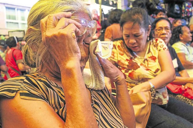 LYDIA Rufino sheds tears of joy as she watches her beloved mayor become President.    KARLOS MANLUPIG/INQUIRER MINDANAO