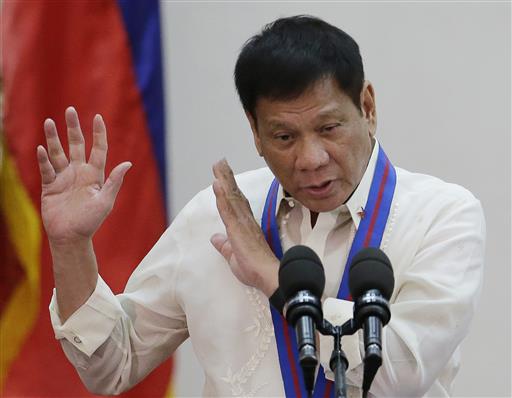 President Rodrigo Duterte. AP FILE PHOTO