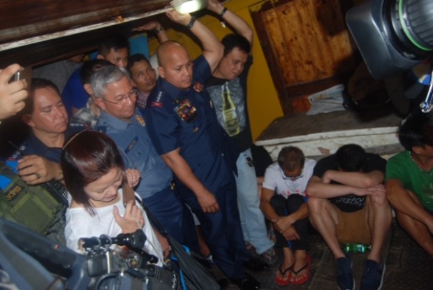 Director General Roland "Bato" Dela Rosa, chief of Philippine National Police, inspects the foreign vessel that authorities intercepted on Monday evening in Subic, Zambales on suspicion that it is being used to produce and transport shabu into the country. Four Chinese nationals from Hong Kong who were on board the ship and were suspected of being involved in drug smuggling were arrested and turned over to the Bureau of Immigration. ALLAN MACATUNO/INQUIRER CENTRAL LUZON