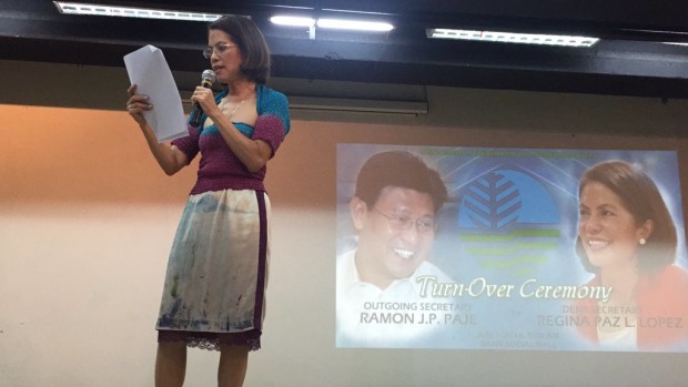 New Environment Secretary Gina Lopez talks about her plans for the DENR. KATHRYN BAYLON, intern/INQUIRER.net