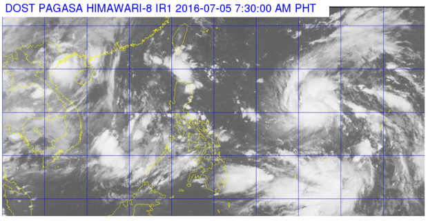 Pagasa's satellite image as of 7:30 a.m., July 5, 2016