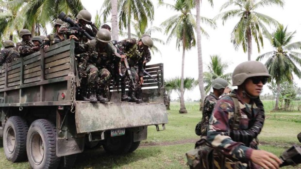 Army soldiers in Mindanao. (JEOFFREY MAITEM/INQUIRER MINDANAO)