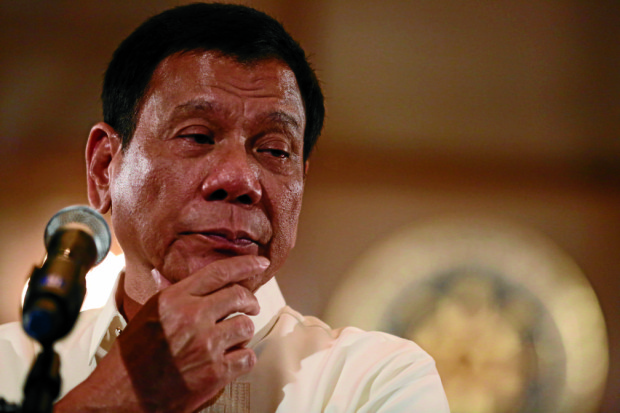 President Rodrigo Duterte. INQUIRER FILE PHOTO/JOAN BONDOC