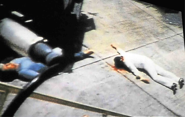 UNSOLVED MURDER   The killers of opposition leader Sen. Benigno “Ninoy” Aquino Jr., shown sprawled face down on the tarmac of Manila International Airport, have yet to be brought to justice.