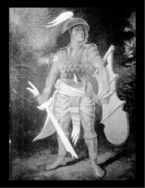 A PAINTING by Daniel Dizon showing the Kapampangan hero known only as “Young Man from Macabebe”  CENTER FOR KAPAMPANGAN STUDIES