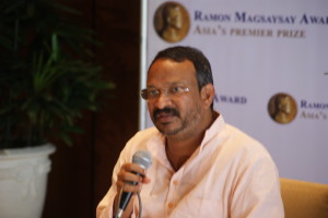 Bezwada Wilson answers queries from the media. PHOTO by Gianna Francesca Catolico/INQUIRER.net