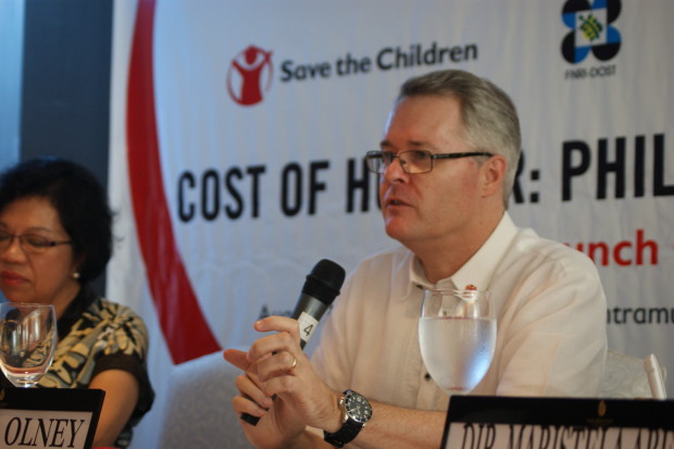 Country Director Ned Olney discusses about malnutrition and childhood stunting. PHOTO by Gianna Francesca Catolico/INQUIRER.net