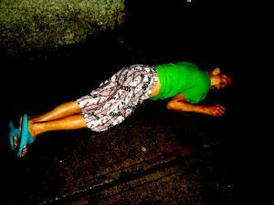 Drug suspect Marcelino Milvar who recently submitted himself for a drug rehabilitation program was shot dead in San Juan City on Sunday (Aug. 21, 2016) (Photo courtesy of Barangay West Crame Councilor Buboy Nonato)