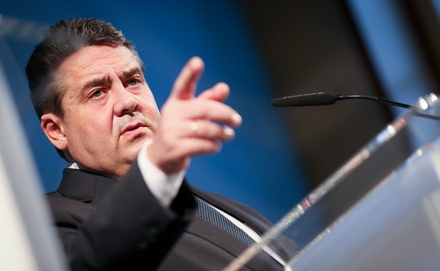 In this Jan. 12, 2016 file picture vice chancellor  and economy minister  Sigmar Gabriel speaks  in Berlin,  Germany's Economy Ministry. AP FILE PHOTO