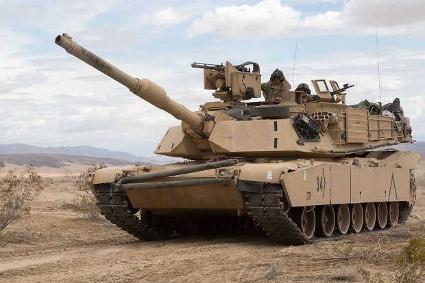 An M1A1 Abrams tank of the 3rd Armored Brigade Combat Team of the US Army 1st Armored Division train in Fort Irwin, California, in this photo taken April 10, 2016. The US has approved the sale of 153 M1A1s to Saudi Arabia, machine guns and military gear in a $1 billion arms deal. US ARMY PHOTO BY PFC. DANIEL PARROTT