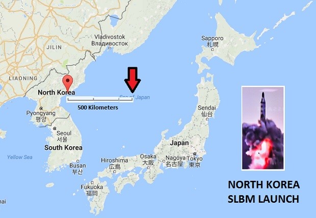 Japan said on Wednesday that North Korea launched a submarine based missile that breached its air defense identification zone and posed a serious threat to its security. The submarine-launched ballistic missile or SLBM was reportedly fired off Sinpo, North Korea, and landed in the Sea of Japan.