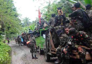 Army soldiers in action in Sulu (INQUIRER MINDANAO FILE PHOTO)
