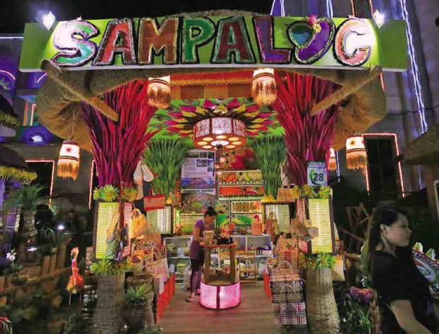 THE BOOTH of Sampaloc town features native bags, delicacies, decors and crafts. DELFIN T. MALLARI JR.