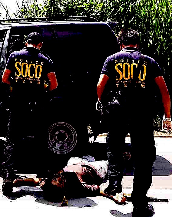 Crime scene investigation of a shootout. (INQUIRER FILE PHOTO / NIÑO JESUS ORBETA)