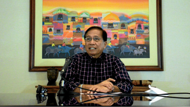Presidential Adviser on the Peace Process Jesus Dureza hold a press conference after his arrival at the Ninoy Aquino International Airpor in Pasay City. ARNOLD ALMACEN/INQUIRER
