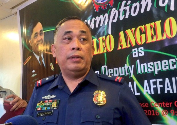 Chief Supt. Leo Leuterio, acting Deputy Inspector General of the Philippine National Police's Internal Affairs Service, during a media interview at Camp Crame. JULLIANE LOVE DE JESUS/INQUIRER.net 