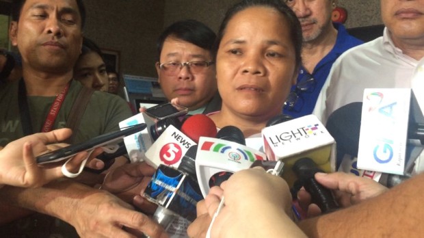 Lorna Sagonoy, mother of slain SAF cop Joseph Sagonoy, is among the third batch of SAF 44 relatives who sued President Benigno Aquino III, dismissed former PNP chief Alan Purisima, and sacked SAF chief Getulio Napeñas. MARC JAYSON CAYABYAB/INQUIRER.net