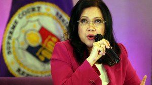 CHIEF Justice Maria Lourdes Sereno warns of judges becoming collateral damage.  RAFFY LERMA