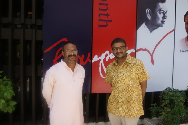 Bezwada Wilson (L) and Thodur Madabusi Krishna (R). PHOTO by Gianna Francesca Catolico/INQUIRER.net