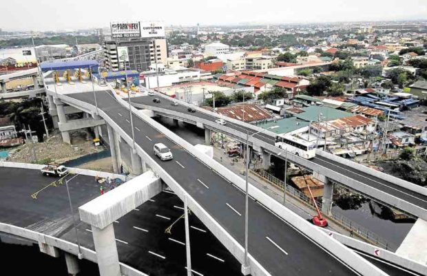 NOWOPEN The first segment ofNinoy Aquino International Airport Expressway is now open. It will link Terminals 1 and 2 in Parañaque City to Macapagal Boulevard and the Entertainment City in Pasay City. For the first month, motorists will not pay toll for using the expressway. RICHARD A. REYES