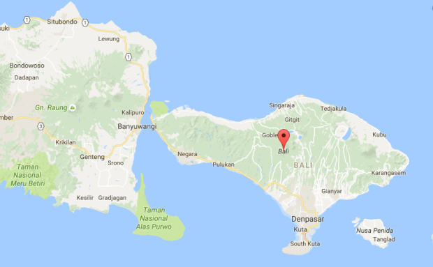 Bali, Indonesia map