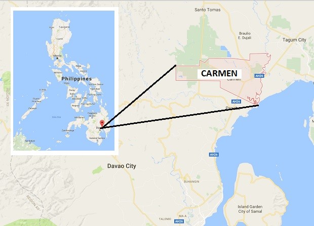 An early morning fire destroyed market stalls in the Carmen public market in Davao del Norte. GOOGLE MAP