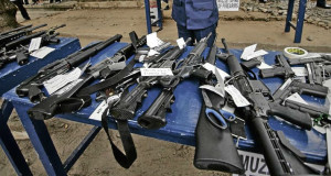 High-powered firearms surrendered to police by local politicians (File photo by RICHARD BALONGLONG/ INQUIRER NORTHERN LUZON)