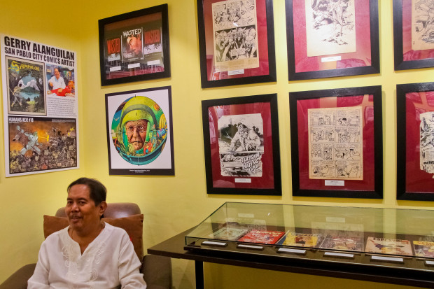 Gerry Alanguilan at the Komikero Komiks Museum in San Pablo City, Laguna.
