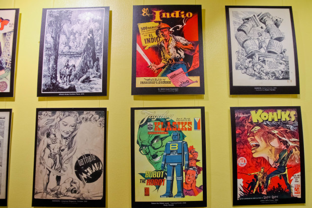 Vintage comics artworks by Filipino artists displayed at the Komikero Komiks Museum in San Pablo City, Laguna. 
